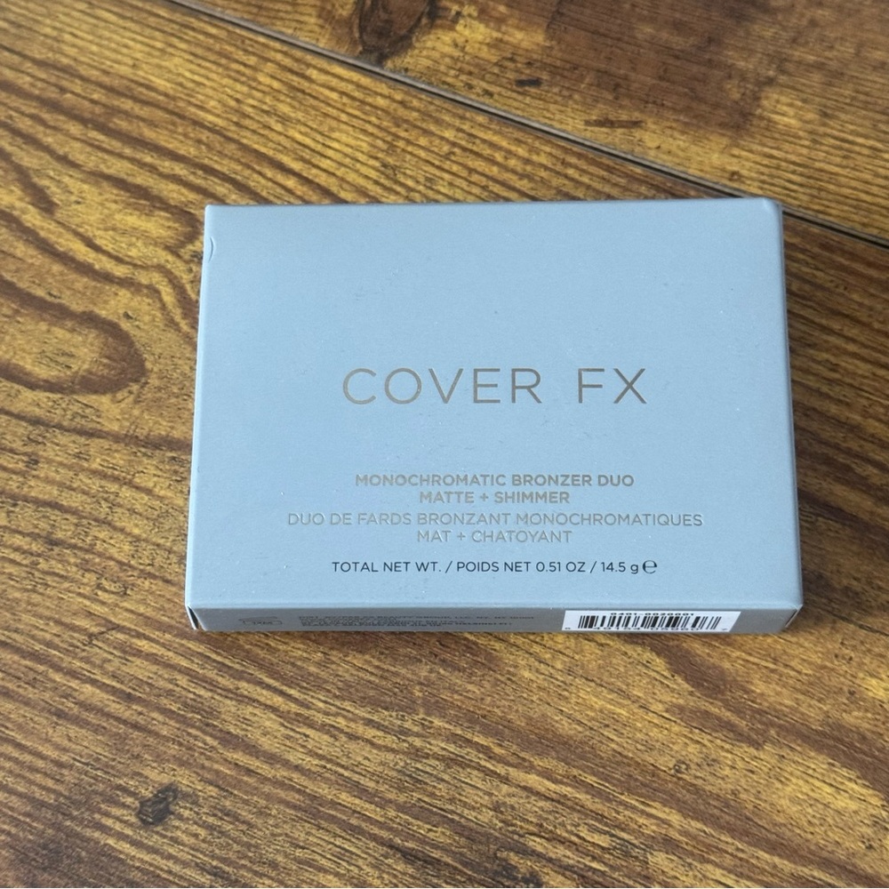 COVER FX Monochromatic Bronzer Duo Matte + Shimmer 0.51 OZ NIB Sun-kissed Bronze